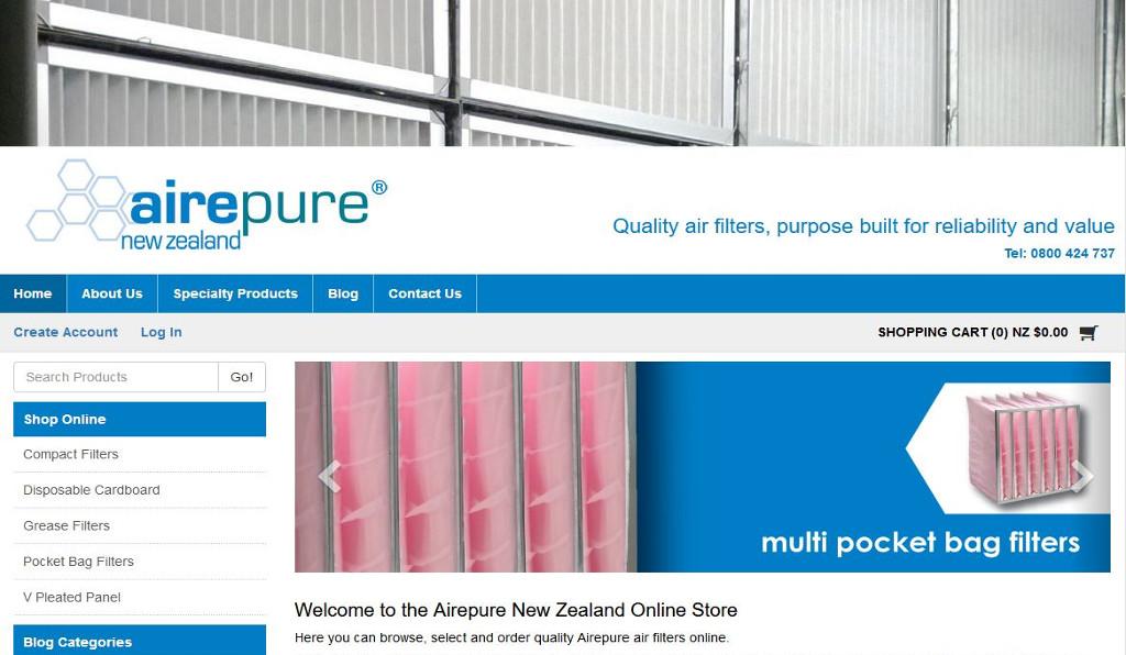 Airepure filter into a new market with the launch of their New Zealand eCommerce website integrated with Sage 300 ERP