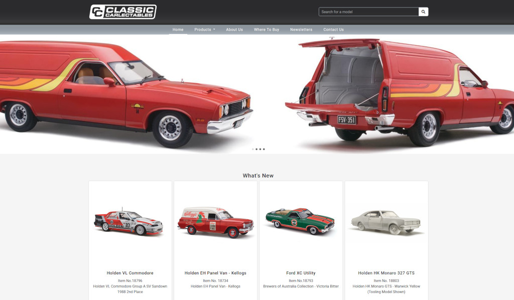 Classic Carlectables take their newly launched Straightsell eCommerce platform website for a spin