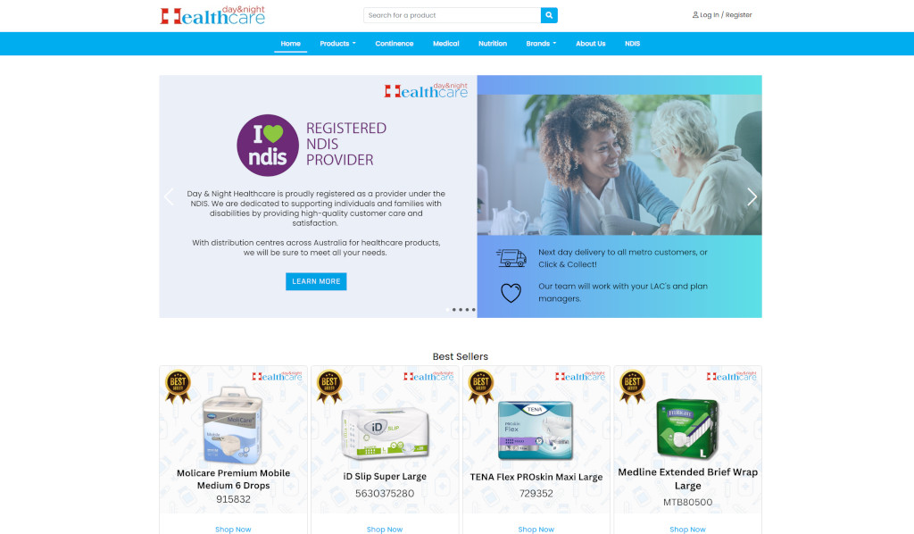 Day & Night Healthcare are feeling great now that Straightsell has delivered their new eCommerce webstore integrated with MYOB Exo