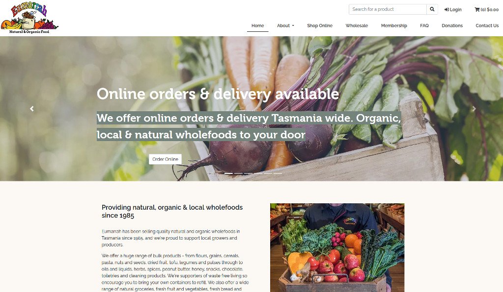 Eumarrah Natural and Organic Food find everything to their taste and launch their new MYOB Exo integrated Straightsell eCommerce webstore